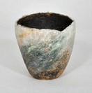 small sea pot, stoneware with vitreous slips and oxides