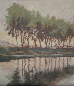 The canal path from Middleburg to Vlissingen, Holland, oil painting
