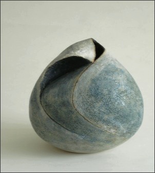 large wave, stoneware with vitreous slips, ash glaze and oxides